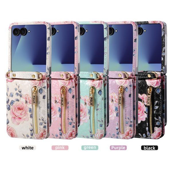 Z Flip 7/6/5 Wallet Case with Floral Pattern - Image 10