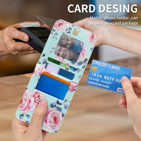 Z Flip 7/6/5 Wallet Case with Floral Pattern - Image 2