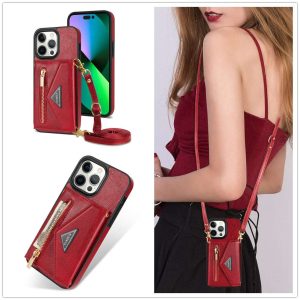 Side Sticker Phone Case with crossbody strap for iPhone