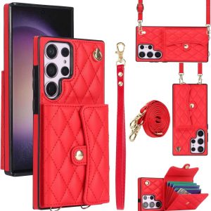 Crossbody Wallet Case for Galaxy S24 / S23/S22/S21 Ultra Plus