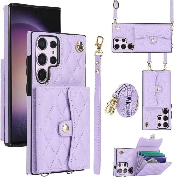Crossbody Wallet Case for Galaxy S24 / S23/S22/S21 Ultra Plus
