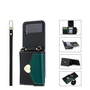 Z Flip 4/3 Case with Heart Wallet