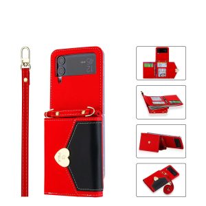 Z Flip 4/3 Case with Heart Wallet