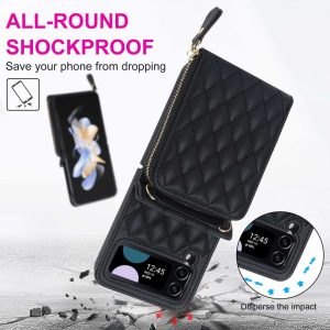 Z Flip 4/3 Wallet Case With 8 Card Slots