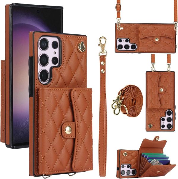 Crossbody Wallet Case for Galaxy S24 / S23/S22/S21 Ultra Plus - Image 12