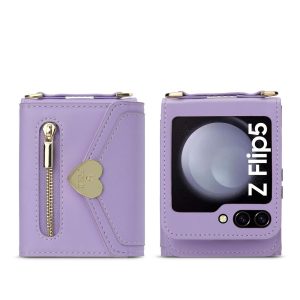 Z Flip 5 & 6 Case With Love Zipper Wallet