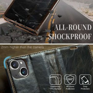 Phone Case with 2 Card Slots & 1 Cash Slot for iPhone