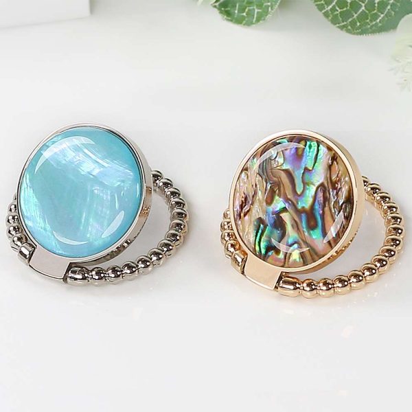 Finger Ring Kickstand Made of Natural Real Seashell - Image 2