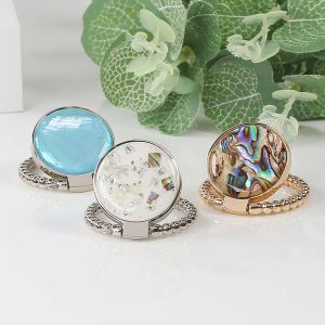 Finger Ring Kickstand Made of Natural Real Seashell