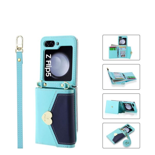 Z Flip 5 Wallet Case with Love Symbol - Image 6