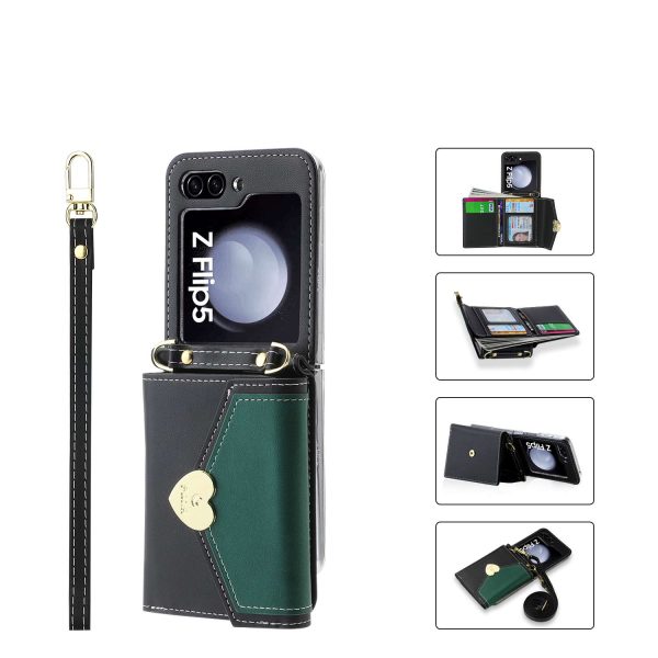Z Flip 5 Wallet Case with Love Symbol - Image 9