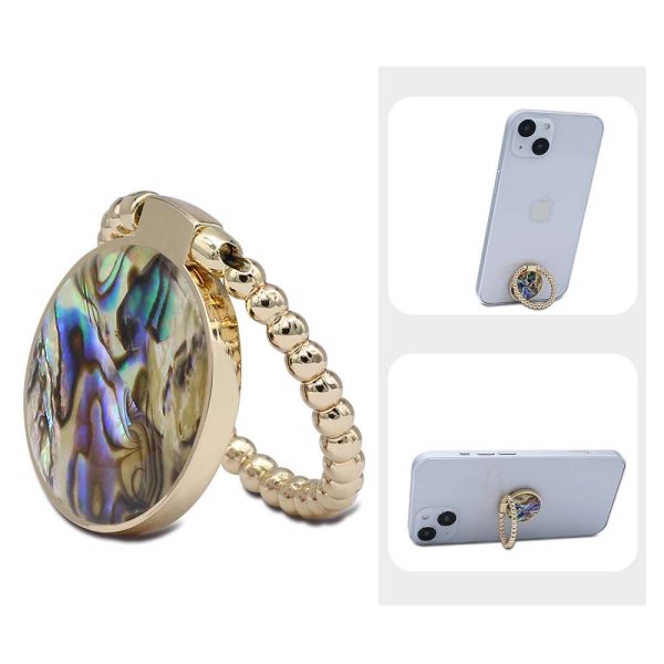 Finger Ring Kickstand Made of Natural Real Seashell - Image 3