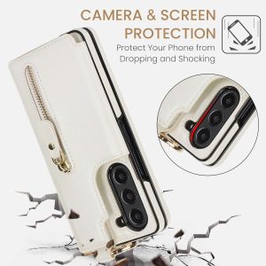 Z Fold Case with Zipper Wallet & Ring Holder
