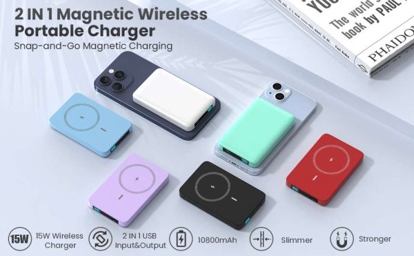 10000mAh Wireless Magnetic Power Bank LCD Display - Image 6