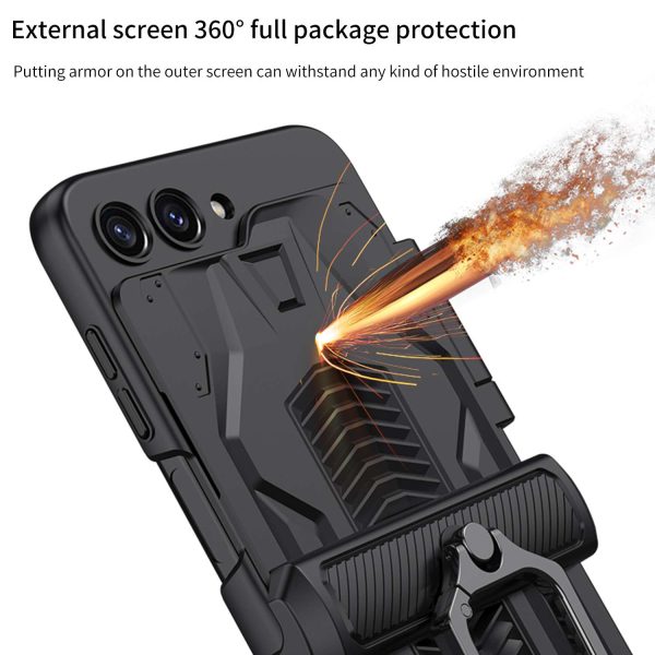 Z Flip 5 Ring Armor Case with Hiden Card Holder - Image 7