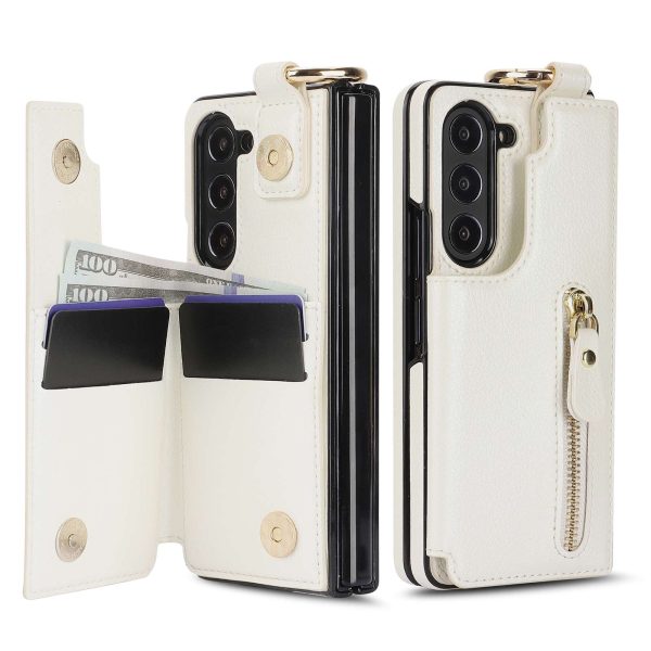 Z Fold Case with Zipper Wallet & Ring Holder