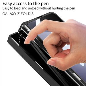 Z Fold 5 Case with Ring Kicstand & Wrist Strap