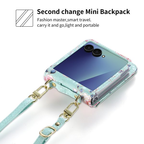 Z Flip 7/6/5 Wallet Case with Floral Pattern - Image 7