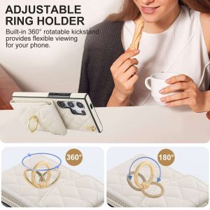 Wallet Case with Ring, for Galaxy S24/23/22/21 Series