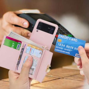 Z Flip 4/3 Case with Heart Wallet