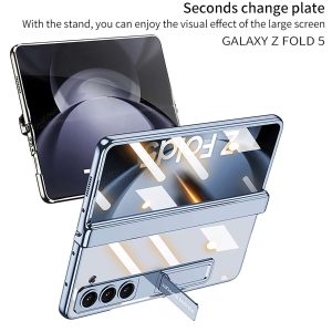 Z Fold 5 Clear Case with Hinge Protection