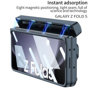 Z Fold 5 Case with Ring Kicstand & Wrist Strap