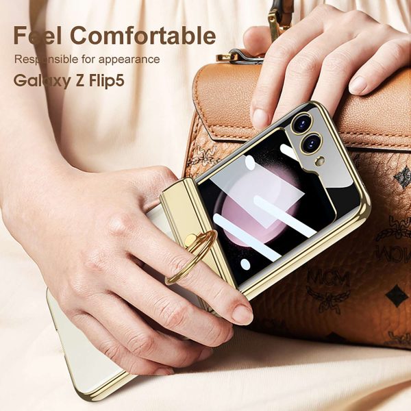 Z Flip 5 Clear Case with Magnetic Hinge Protection - Image 2