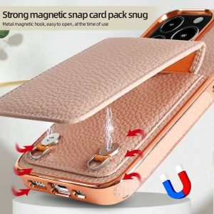 Card Holder Phone Case, Strap Case for iPhone