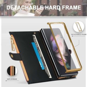 Z Fold 5/4/3 Case with Zipper Wallet