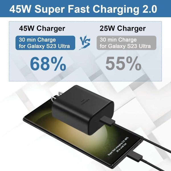 45W Super Fast Charger Type C 3.28 FT for Samsung - Image 3