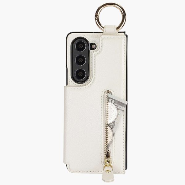 Z Fold Case with Zipper Wallet & Ring Holder
