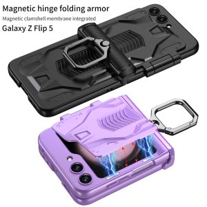 Z Flip 5 Ring Armor Case with Hiden Card Holder