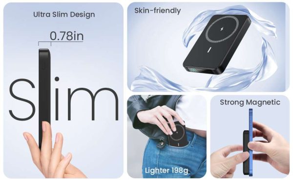 10000mAh Wireless Magnetic Power Bank LCD Display - Image 7