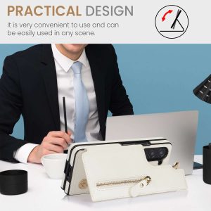 Z Fold Case with Zipper Wallet & Ring Holder