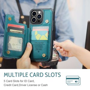 Phone Case with 5 Card Slots for iPhone