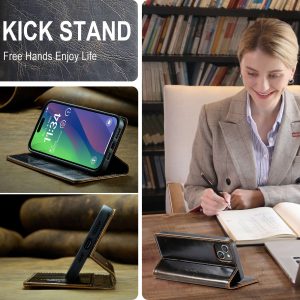Phone Case with 2 Card Slots & 1 Cash Slot for iPhone