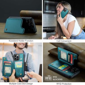 Phone Case with 5 Card Slots for iPhone