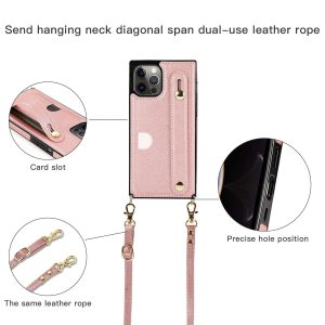 Phone Case with Wist Strap & Card Holder , for iPhone 15 14 13 12 11