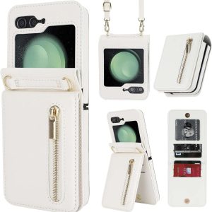 Z Flip 5/6 Case with Zipper Card Slots
