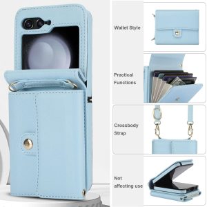 Z Flip 5 Case with Card Holders & Strap