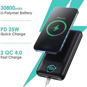 30,800mAh Portable Charger Power Bank, 25W PD Fast Charging