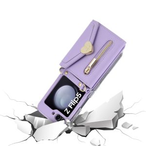 Z Flip 5 & 6 Case With Love Zipper Wallet