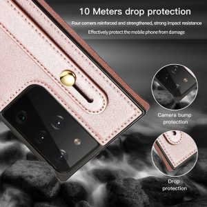 Card Holder Case with Wist Strap for Samsung