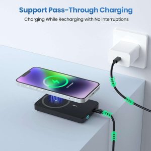 10000mAh Wireless Magnetic Power Bank LCD Display