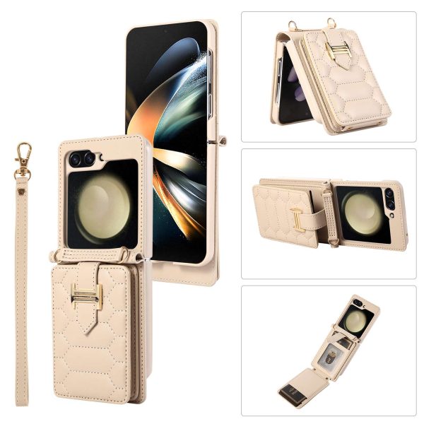 Z Flip 5 Wallet Case with H Symbol