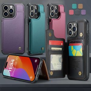 Phone Case with 5 Card Slots for iPhone