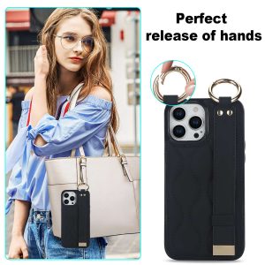 Case with Ring and Wristband for iPhone 13 14 15 Series
