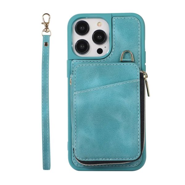 Zipper Wallet Case with Strap, for iPhone 14 13 - Image 14