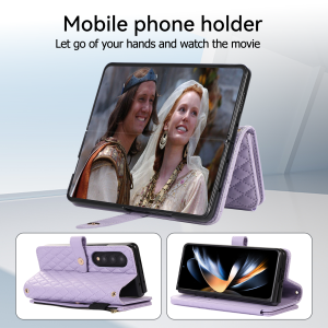 Z Fold Case with Leather for Z Fold 5 4 3