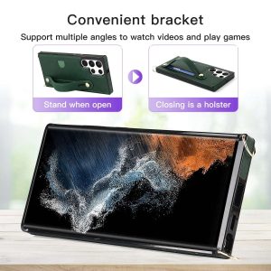 Card Holder Case with Wist Strap for Samsung